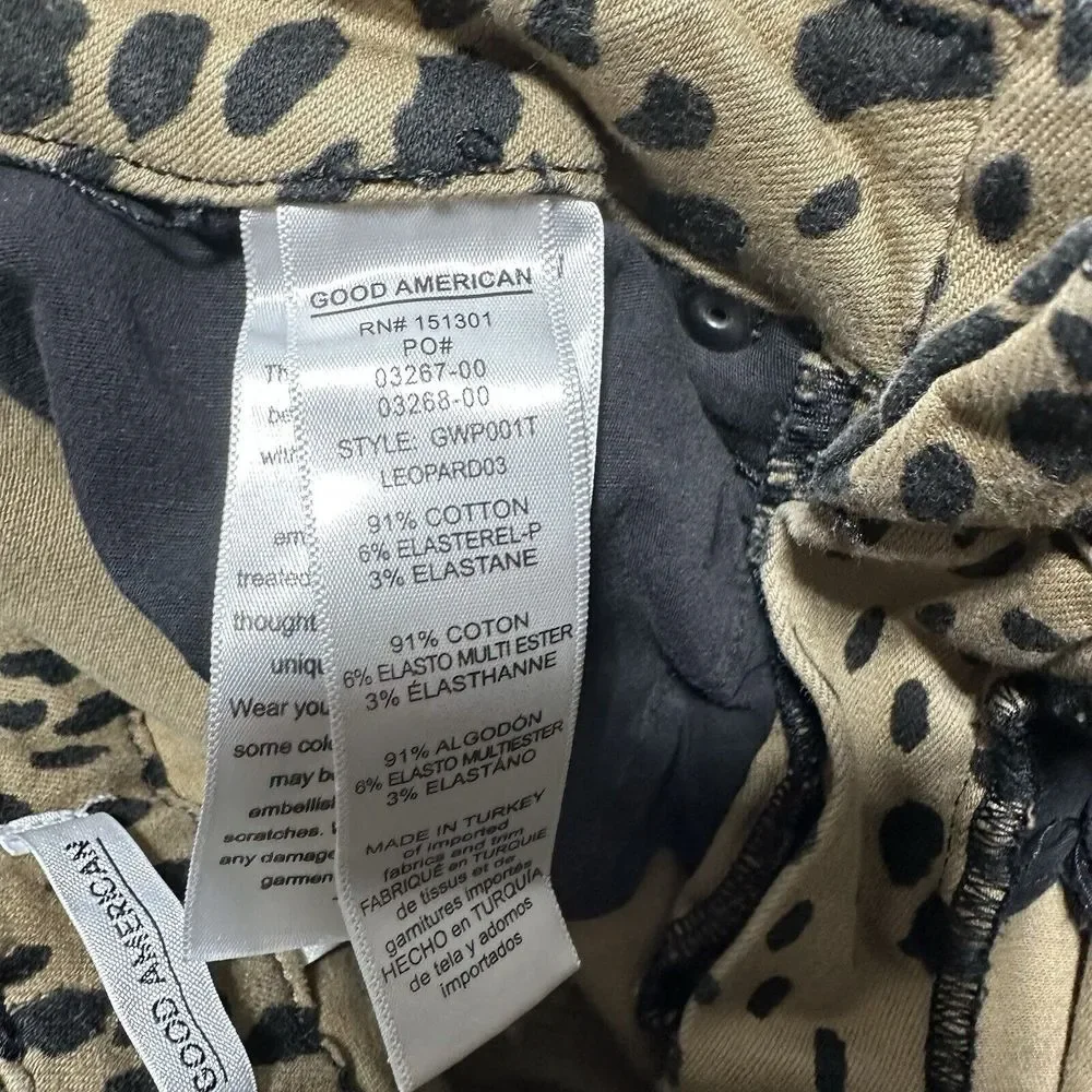 Good American Jeans Size 4 27 Good Waist‎  High Rise Skinny Leopard Print - Picture 9 of 10